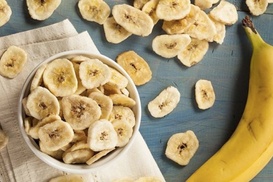 Getrocknete Banane ist beliebt wegen ihres Geschmacks und ihrer besonderen Eigenschaften