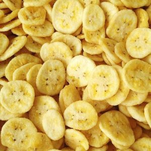 Knusprige getrocknete Bananenchips