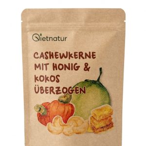 Cashewkerne mit Honig und Kokos aus Vietnam – VietNatur Snack im Beutel