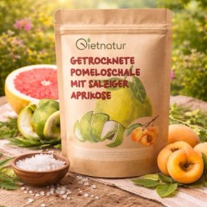 Getrocknete Pomeloschale mit Aprikose – exotischer Fruchtsnack aus Vietnam