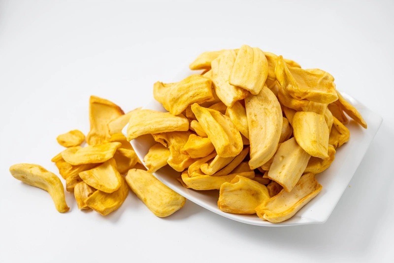 Knusprige getrocknete Jackfruit mit leichter Süße, die ihren charakteristischen natürlichen Geschmack bewahrt
