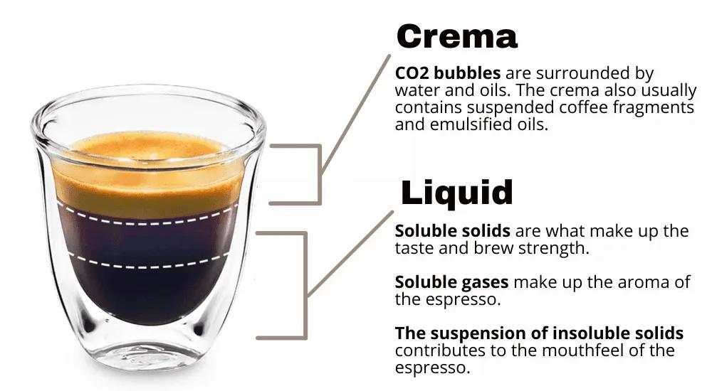 Crema und Kaffeeöle tragen zu den unterschiedlichen Geschmackserlebnissen bei