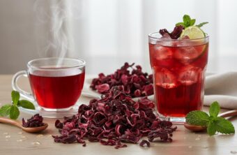Hibiskustee zum Abkühlen einfach zubereiten