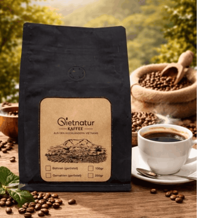 VietNatur Robusta-Kaffee mit seinem charakteristisch kräftigen Geschmack